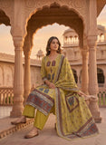 Mustard Cotton Ethnic Kurta Set with Dupatta Geetha Creation