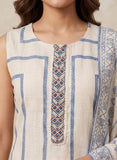 Cotton Kurta Set in Beige with Straight Silhouette Geetha Creation