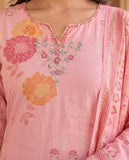 Pink Floral Mul Cotton Kurta Set with Dupatta Geetha Creation