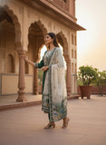 Women Emerald Green Pure Viscose Nature Motif Kurta Set