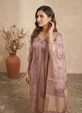 Inaya Slate Blue Soft Tissue Leaf Print Kurta Set Geetha Creation