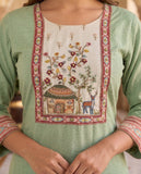 Peach Mul Cotton Kurta Set with Dupatta Geetha Creation