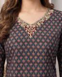 Midnight Green Ready To Wear Silk kurta Set Geetha Creation