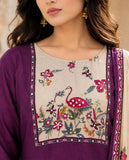 Vanya Wine Viscose Silk Hand-Block Print Kurta Set Geetha Creation