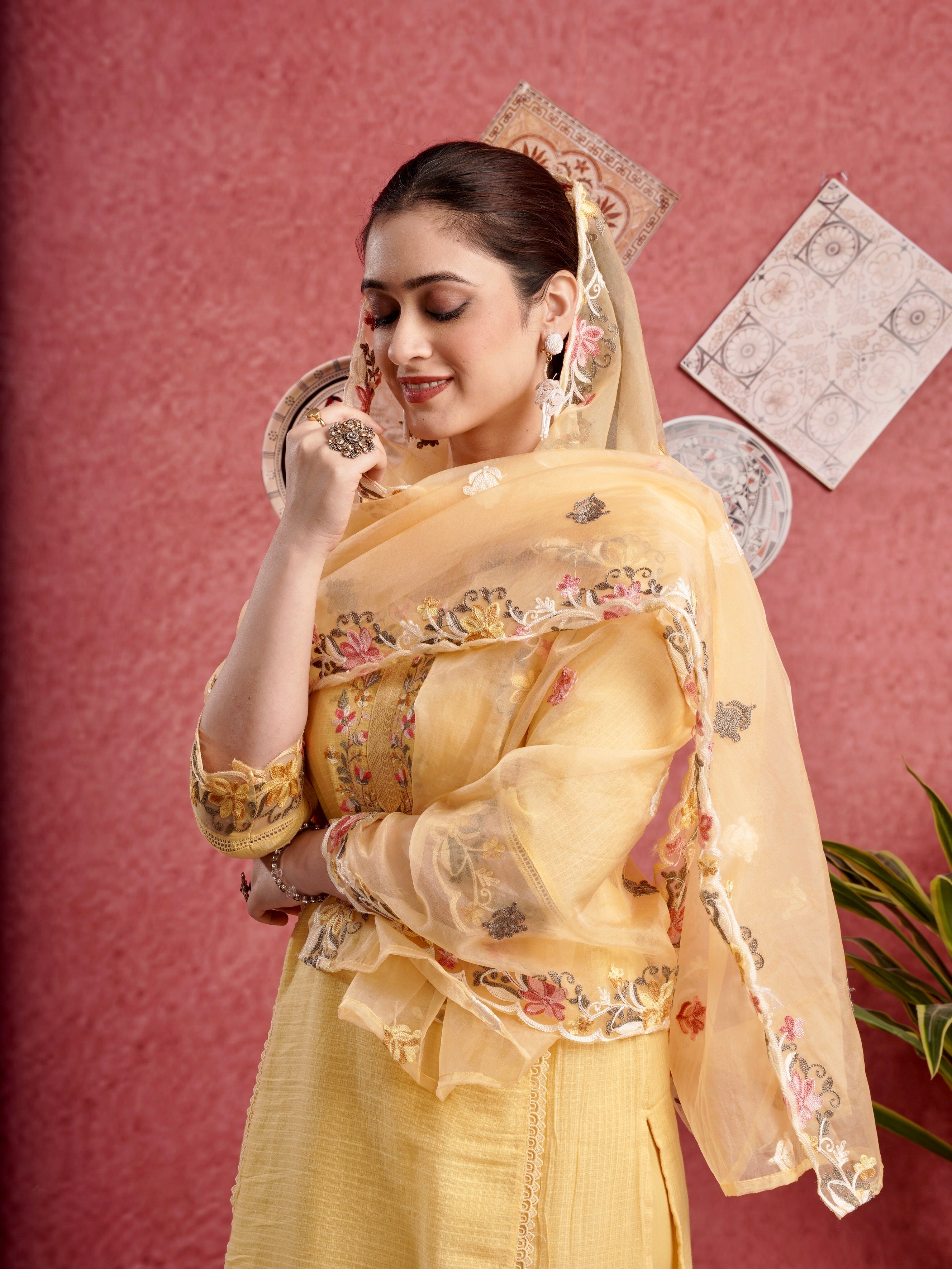 kota cotton dresses Pure Kota Cotton Hand Painting Work Dress Material with Bottom My Store