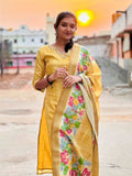 Haldi Mehendi Special Yellow with Floral Ready to Wear Salwar Set