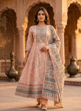 Subtle Beige Linen Kurta Set with Dupatta Geetha Creation