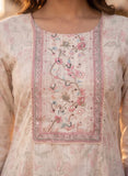 Blush Beige Linen Anarkali Kurta Set with Dupatta Geetha Creation