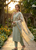 Lavender Mist Tissue Silk Kurta Set Geetha Creation