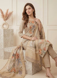 Soft Sand Beige Pure Tissue Hand-Embroidered Kurta Set Geetha Creation