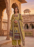 Mustard Cotton Ethnic Kurta Set with Dupatta Geetha Creation