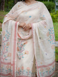 Pastel Floral Linen Ready to Wear Kurti Set Geetha Creation