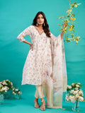 Abstract Floral Linen Ready to Wear Dress