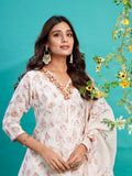 Abstract Floral Linen Ready to Wear Dress Geetha Creation