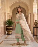 Peach Mul Cotton Kurta Set with Dupatta Geetha Creation