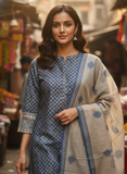 Blue Semi Formal Ready to Wear Silk Kurta Set Geetha Creation