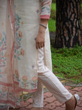 Pastel Floral Linen Ready to Wear Kurti Set Geetha Creation