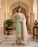 Peach Mul Cotton Kurta Set with Dupatta Geetha Creation