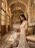 Beige Cotton Ready to Wear Kurta Set with Dupatta Geetha Creation