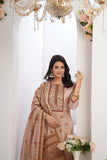 Rustic Beige Ready To Wear Silk kurta Set Geetha Creation