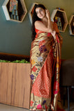 Super Rich Gold and Red Semi Paithani saree Geetha Creation