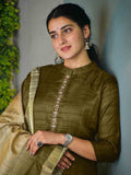 Luxurious Lavender Ready to Wear Silk Kurti Set Geetha Creation
