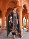 Classic Black Ready to Wear Silk Kurti Set Geetha Creation