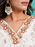 Abstract Floral Linen Ready to Wear Dress Geetha Creation