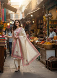 Women Ethnic Printed Satin Tussar Kurta Set with Cotton Inner & Dupatta