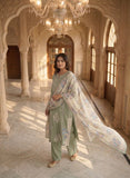 Mint Green Cotton Ready to Wear Kurta Set with Floral Dupatta Geetha Creation