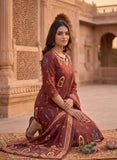 Deep Maroon Cotton Ethnic Kurta Pant Dupatta Set Geetha Creation