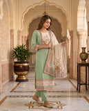 Peach Mul Cotton Kurta Set with Dupatta Geetha Creation