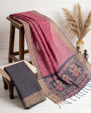 Semi Tussar Woven Saree with Ethnic Border & Unstitched Blouse Piece Geetha Creation