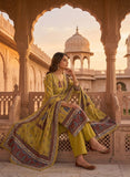 Mustard Cotton Ethnic Kurta Set with Dupatta Geetha Creation