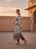 Women Maroon Heritage Print Pure Viscose Kurta Set