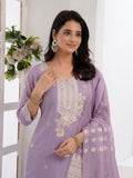 Lilac Blossom Ready To Wear Chanderi Silk Kurta Set Geetha Creation