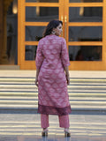 Gulnar Peach Ready to Wear Silk Kurti Set Geetha Creation