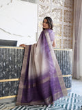 Luxurious Lavender with Chikoo Semi Tussar Saree Geetha Creation