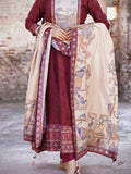 Heritage Wine Ready to Wear Anarkali Dress