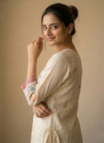 Pastel Floral Linen Ready to Wear Kurti Set Geetha Creation