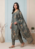 Forest Teal Pure Tissue Kurti Set with Hand-Embroidered Neckline Geetha Creation