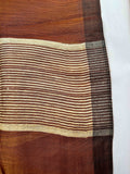 Vintage Rust Handloom Ghicha Unstitched Salwar Suit set