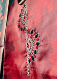 Geometric Fusion Ready To Wear Silk kurta Set Geetha Creation