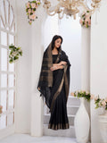 Pure Black With Copper Glow Tussar Silk Saree Geetha Creation