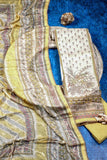 Rich Embroidered Pure Viscose Harvest Gold Unstitched Suit Set