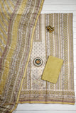 Rich Embroidered Pure Viscose Harvest Gold Unstitched Suit Set