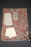 Caramel Brown Floral Premium Pure Cotton Suit Set