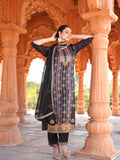 Classic Black Ready to Wear Silk Kurti Set Geetha Creation