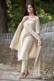 Embraced Elegance in Ikat Cotton Silk Ready To Wear Kurti Set Geetha Creation