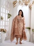 Rustic Beige Ready To Wear Silk kurta Set Geetha Creation